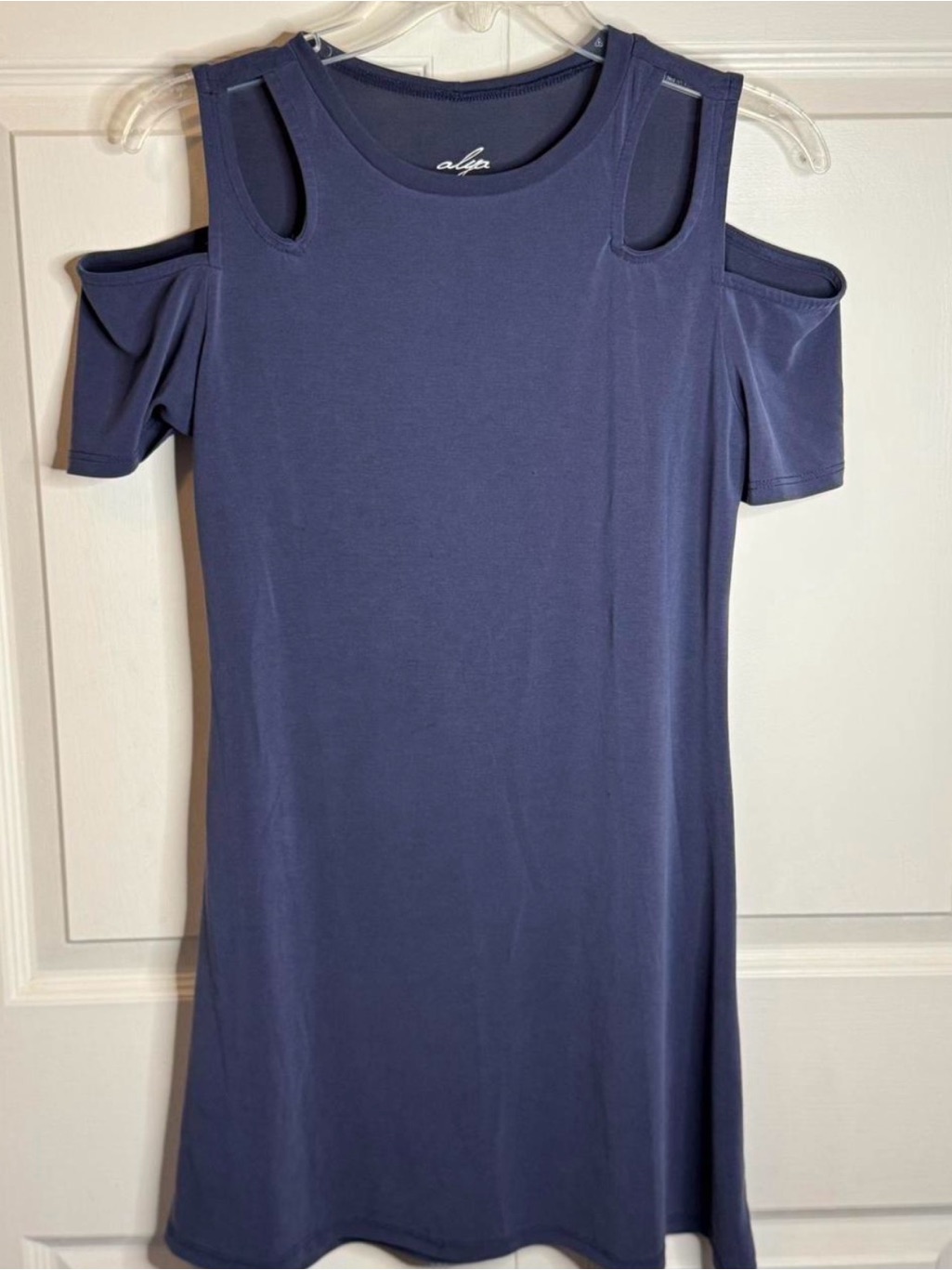 Alya Cold-Shoulder Mini Dress In Navy